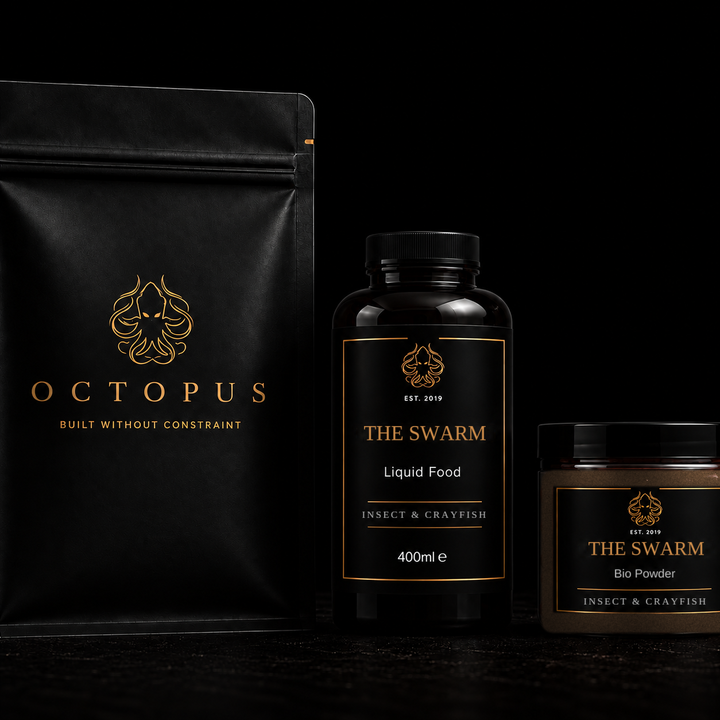 The Swarm 5kg bundle: shelf life boilies, liquid food and bio powder by Octopus Baits